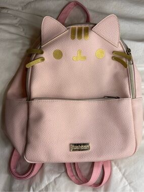Pusheen Pale Pink Mini Backpack with Gold Accents